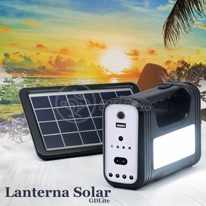 Kit Lanterna Placa Solar Carregador Portatil Emergência
