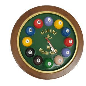 Relógio Parede Billiard Em Fibra De Vidro Colorido 39cm