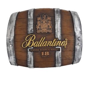Decoração Parede Barril Retangular Fibra De Vidro Fibra Barril Ballantine's