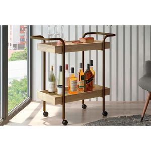 Bar De Sala Jantar Connect 1284 Adega C/ Rodízios Ouro Velho/noce - Carraro