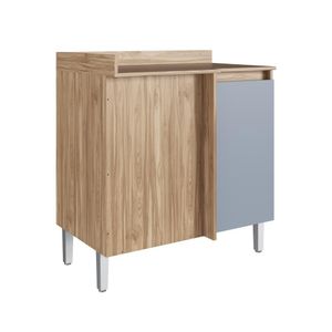 Balcão De Canto 1 Porta Maldivas Decibal Carvalho Oak|briza