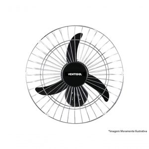 Ventilador Parede Oscilante 60Cm Preto Bivolt 200W