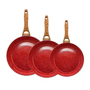 Kit Frigideira Nano Cerâmica Marmorizada Sem Óleo 20 22 24Cm