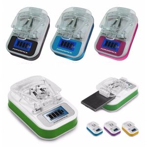 Carregador Universal Digital Lcd Bivolt Bateria Celular Usb Preto