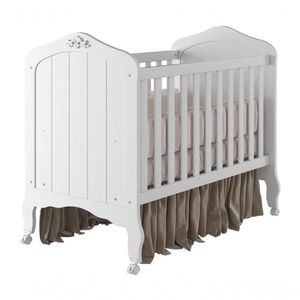 Berço Mini Cama 100% Mdf Harmonia Permobili Branco Branco