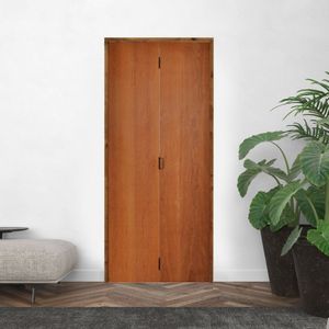Kit Porta De Madeira 210X62Cm Batente 11Cm Madeira Lisa Imbuia