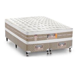 Cama Box + Colchão Castor King Silver Star Air Double Face Pocket 180x200x61cm