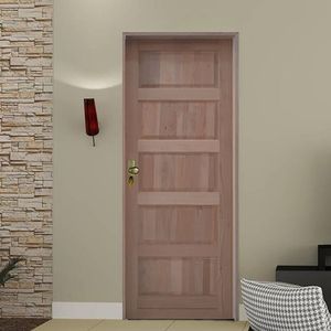 Kit Porta De Madeira 210X92Cm Batente 14Cm Fechadura Taco De Golf Externo Trento Tauari