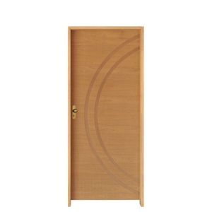 Kit Porta De Madeira 210X72Cm Batente 14Cm Fechadura Taco De Golf Externa 11 Imbuia