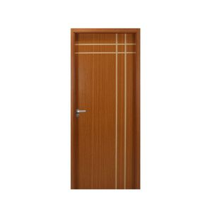 Kit Porta De Madeira Decorada 215X94Cm Com Batente De Mdf Ultra 10Cm Mantiqueira Mgm Mogno