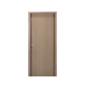 Kit Porta De Madeira Lisa 215X74Cm Com Batente De Mdf Ultra 7Cm Melamínico Mgm Carvalho Alpha