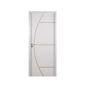Kit Porta De Madeira Decorada 215X74Cm Com Batente De Mdf Ultra 12Cm Gaúcha Mgm Branco