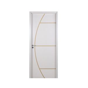 Kit Porta De Madeira Decorada 215X84Cm Com Batente De Mdf Ultra 16Cm Gaúcha Mgm Branco