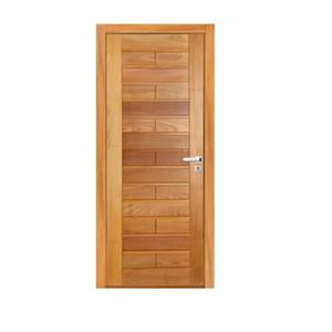 Kit Porta 74,5X215Cm Italia Tauari Lado Direito Mapaf Marrom Claro
