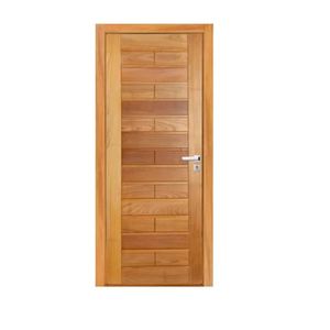 Kit Porta 96,5X215Cm Italia Tauari Lado Direito Mapaf Marrom Claro