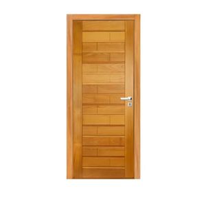 Kit Porta 76,5X215Cm Roma Tauari Lado Esquerdo Mapaf Marrom Claro