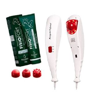Massageador Ponto Percussão Infravermelho 220v + Gel Tensão 110v