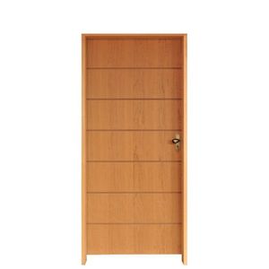Kit Porta De Madeira 210X72Cm Batente 11Cm Fechadura Taco De Golf 2 Imbuia
