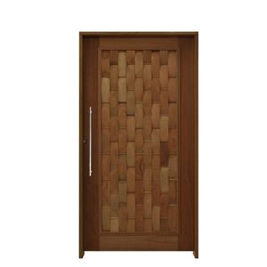 Kit Porta De Madeira Pivotante 210X110Cm Batente 14Cm Fechadura 803 Eucalipto