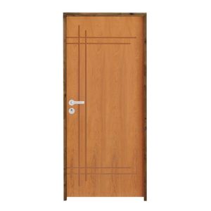 Kit Porta De Madeira 210X62Cm Batente 11Cm Fechadura Stilo Cromada 9 Imbuia