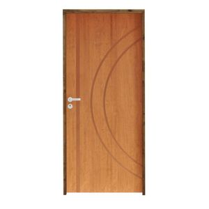 Kit Porta De Madeira 210X62Cm Batente 9Cm Fechadura Stilo Cromada 10 Imbuia