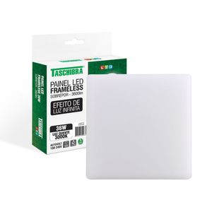 Painel De Led Taschibra Frameless Quadrado Sobrepor 36w Bivolt