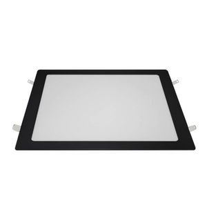 Painel De Led Blumenau Quadrado Embutir 24w Bivolt Preto 6500k Luz Fria
