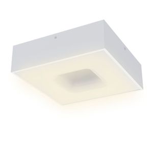 Plafon Taschibra Waffle Led Quadrado Bivolt 2700k Luz Amarela Bivolt Branco