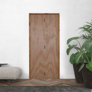 Kit Porta De Madeira 210X82Cm Batente 11Cm Mescla Lisa Mescla