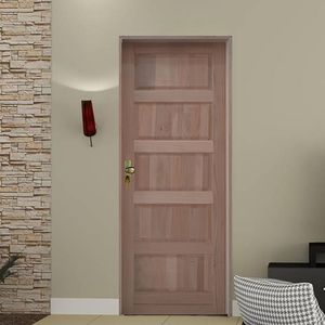 Kit Porta De Madeira 210X72Cm Batente 14Cm Fechadura Taco De Golf Externa Trento Tauari
