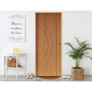 Kit Porta De Madeira 210X72Cm Batente 14Cm Fechadura Taco De Golf Externo 10 Imbuia