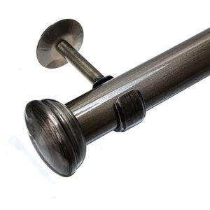 Kit Varão De Cortina 28Mm 3M Ponteira Meia Lua Couselo Ouro Velho