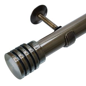 Kit Varão De Cortina 28Mm 3M Ponteira Glacial Couselo Ouro Velho
