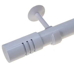 Kit Varão De Cortina 28Mm 3M Ponteira Cilíndrica Couselo Branco