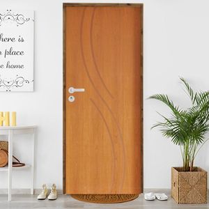 Kit Porta De Madeira 210X82Cm Batente 11Cm Fechadura Stilo Cromada Externa 9 Imbuia