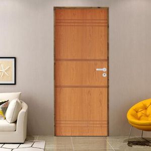 Kit Porta De Madeira 210X62Cm Batente 11Cm Fechadura Stilo Cromada 7 Imbuia