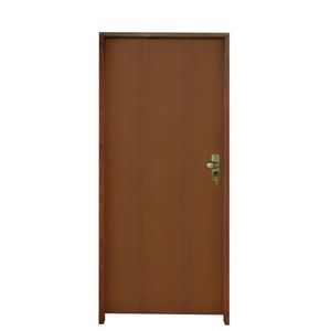 Kit Porta De Madeira 210X92Cm Batente 11Cm Fechadura Taco De Golf Madeira Lisa Imbuia