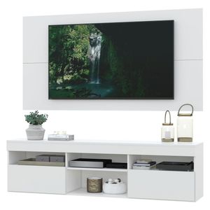 Rack Com Painel Tv 65" Suspenso Londres Multimóveis V3336 Branco Branco