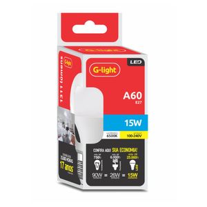 Lâmpada Led Ence A60 E27 Autovolt 15w - 6500k - Luz Branca