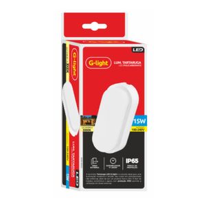 Luminária Tipo Tartargura Led Branca Autovolt 3000k - Luz Amarela - 15w