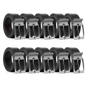 Kit Com 10 Cintos Masculino Dupla Face Estilosos