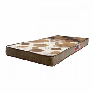 Colchão Solteiro Espuma D33 Turquesa 78cm X 188cm X 12cm Marrom Estampado Prorelax Marrom