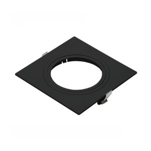 Spot De Embutir Pix Quadrado Plano Par 20 Direcionável Preto