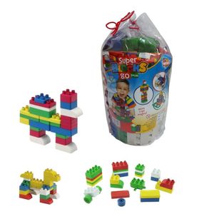 Super Blocks Bolsa Com 80 Peças Grandes - World Blocks