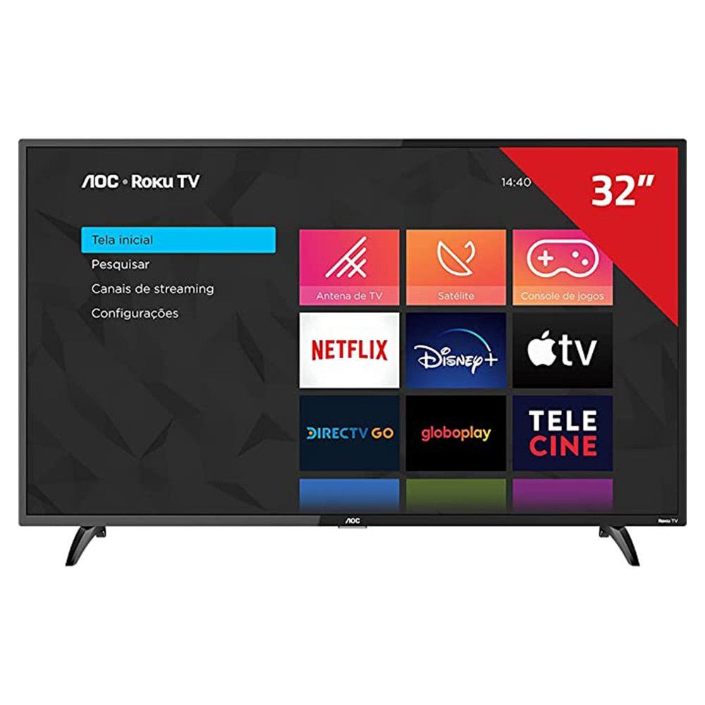 Menor preço em Smart Tv 32 Hd Aoc 32s5135/78g 60hz Dolby Digital Audio Preto Bivolt
