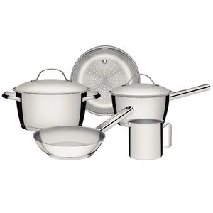 Conjunto De Panelas Tramontina Allegra 5 Peças Aço Inox Fundo Triplo - 65660/280 Inox