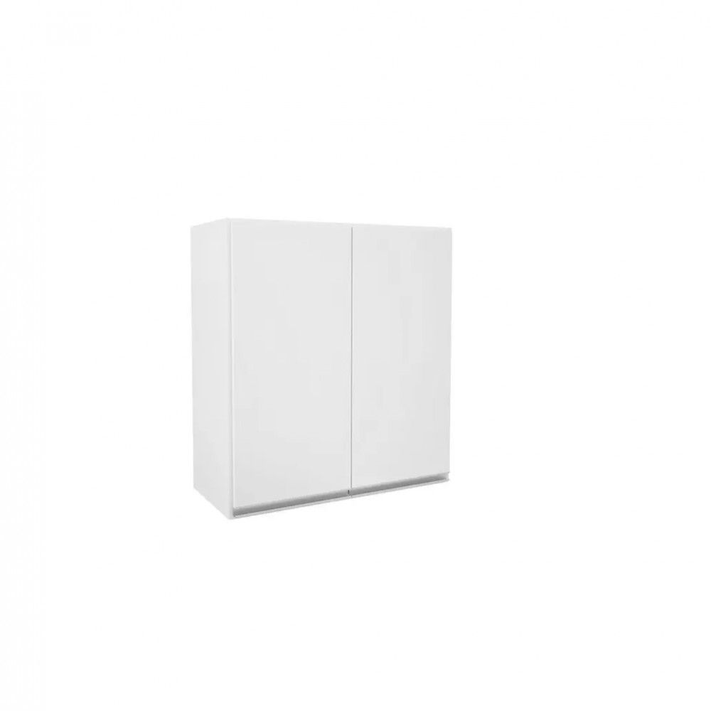 Armário De Cozinha E Lavanderia Com 2 Portas Duplo Aéreo Módulo Suspenso Top Class Batrol Branco Branco Brilho