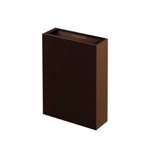 Arandela Led Taschibra Quadre Slim Ip65 Marrom Bivolt 3000k Luz Quente