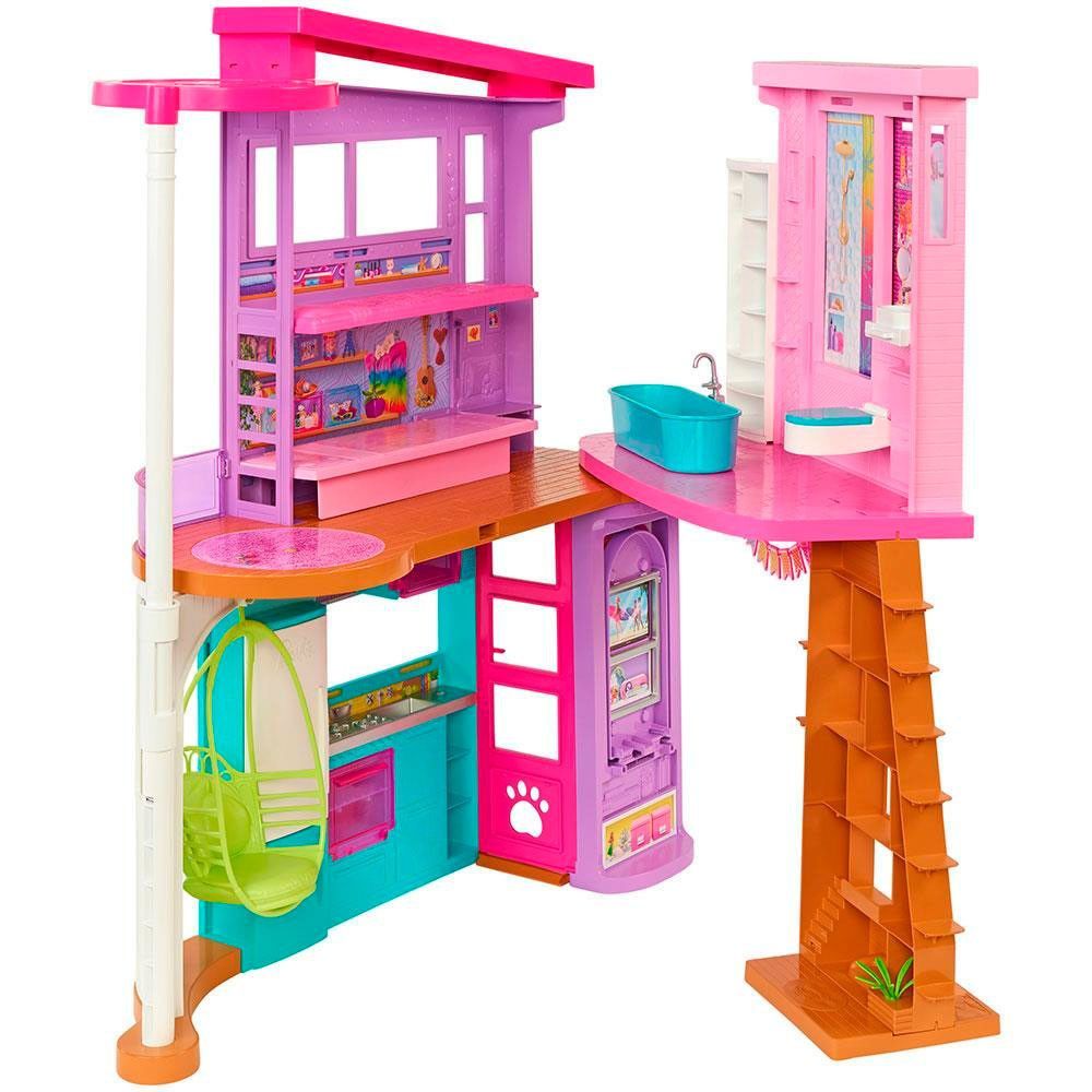 Playset - Barbie - Nova Casa De Férias Malibu - Colorida - Mattel