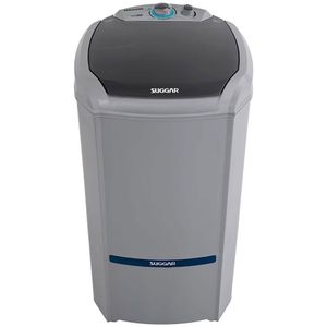Lavadora De Roupas 20kg Suggar Lavamax Eco Le2001/2002pr Com 6 Programas De Lavagem Prata 110v